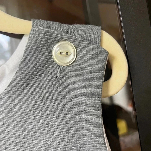 Vintage 80s toddler dress chocolate soup appliqué embroidered house shift jumper - Picture 6 of 15